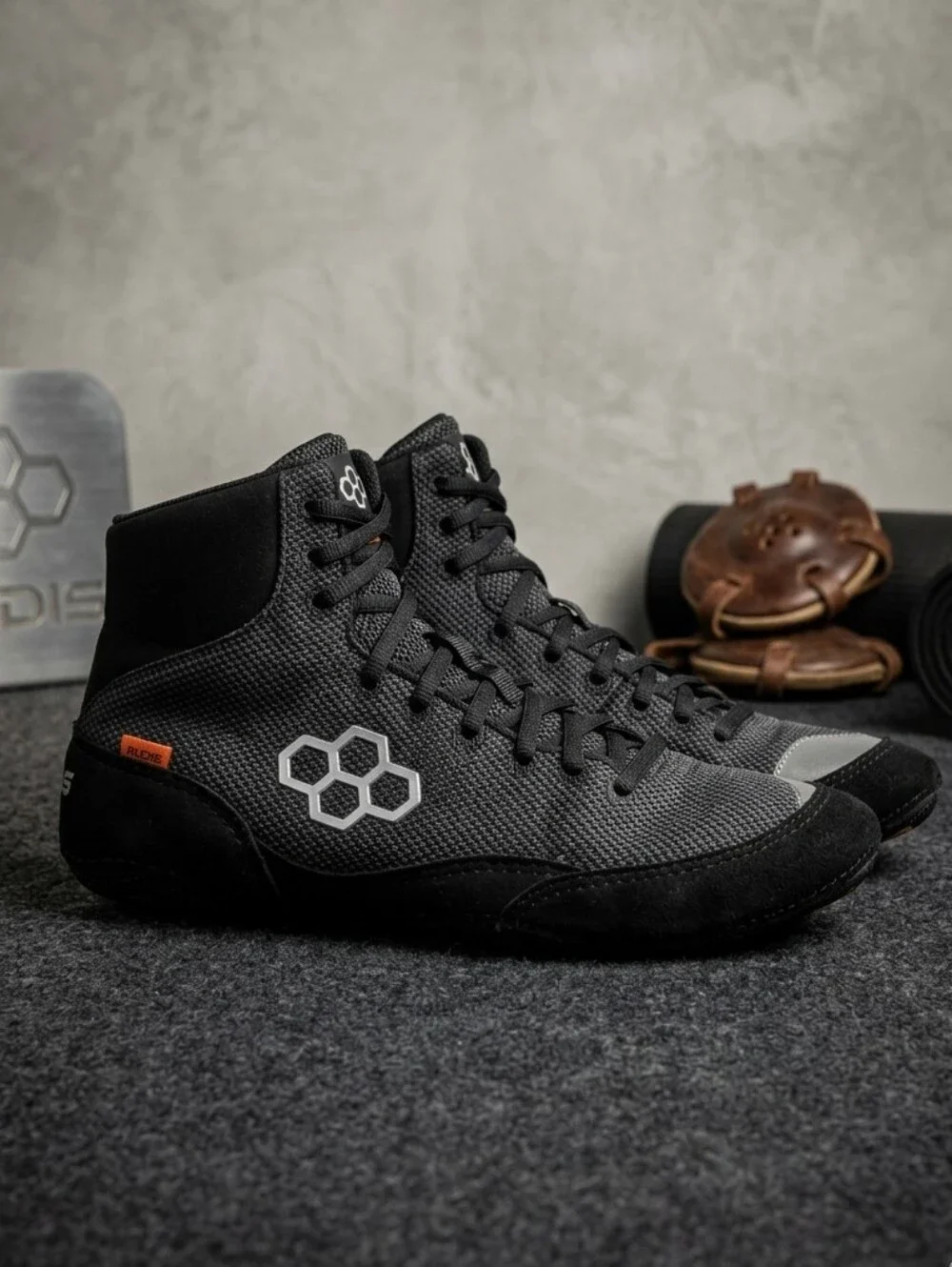 503 RUDIS Colt Wrestling Shoes Black Silver Honeycomb Men’s 10.5 / Women’s 12